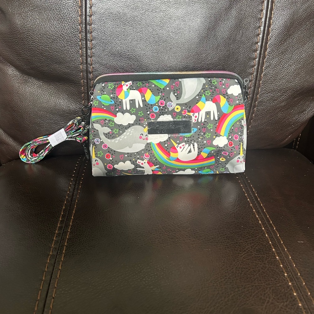 Colorful Unicorn and Rainbow Wristlet